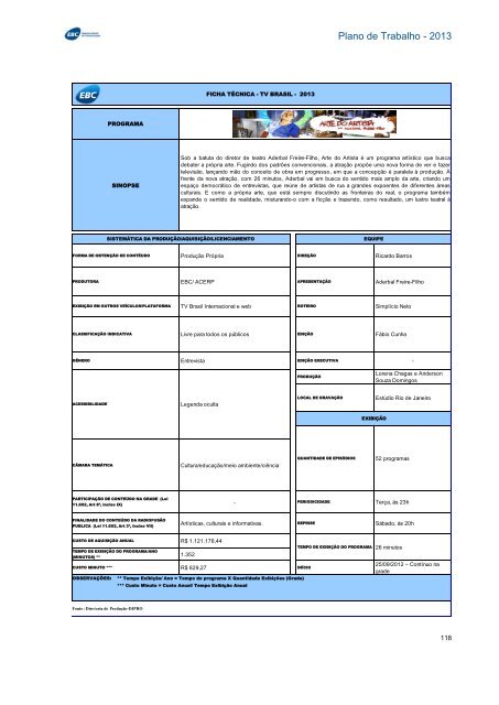 Plano de Trabalho - Conselho Curador - EBC