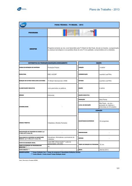 Plano de Trabalho - Conselho Curador - EBC