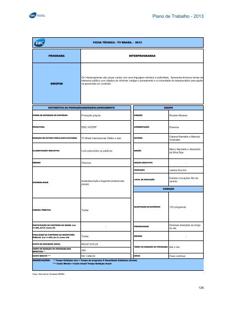 Plano de Trabalho - Conselho Curador - EBC