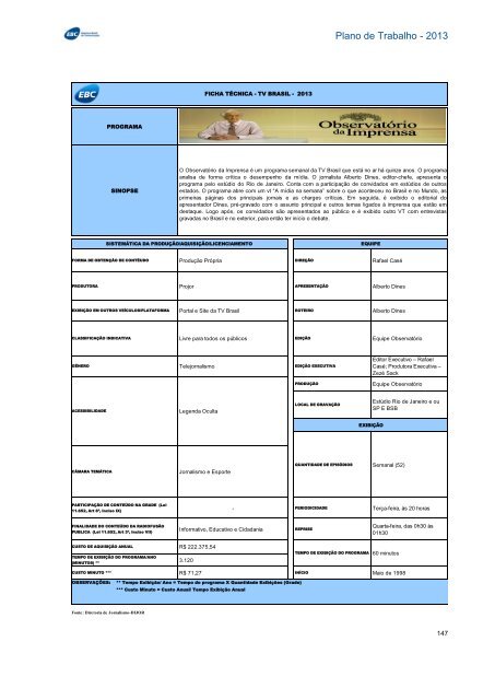 Plano de Trabalho - Conselho Curador - EBC