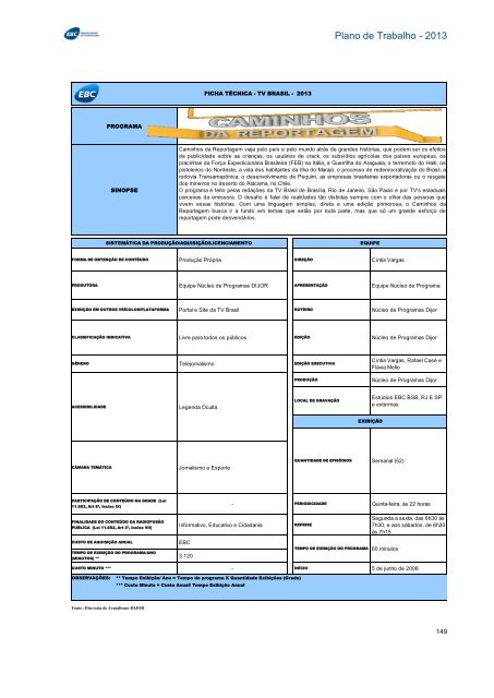 Plano de Trabalho - Conselho Curador - EBC