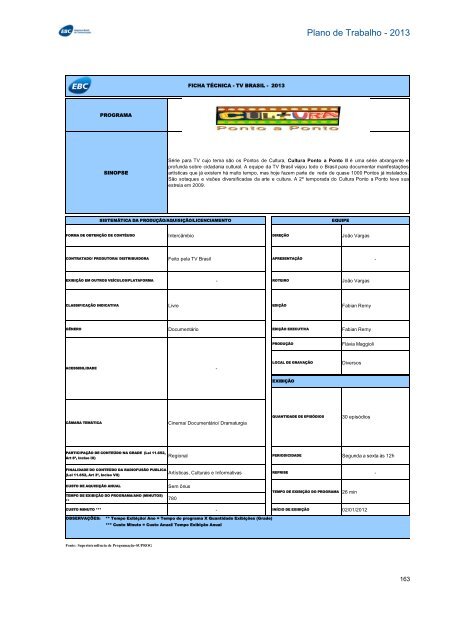 Plano de Trabalho - Conselho Curador - EBC