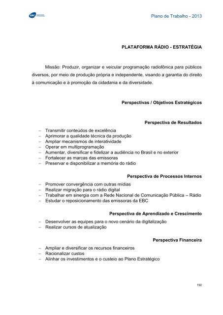 Plano de Trabalho - Conselho Curador - EBC