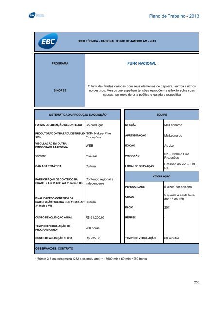 Plano de Trabalho - Conselho Curador - EBC