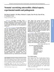 Neonatal necrotizing enterocolitis: clinical aspects, experimental ...
