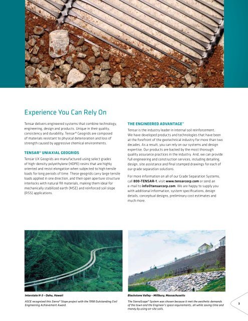 Grade Separation Solutions Overview Brochure - Tensar International