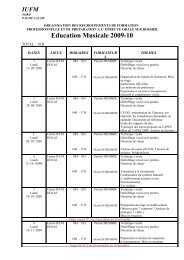 Education Musicale 2009-10 - IUFM