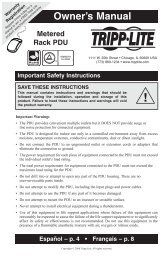 200801055 93-2567 Meterd Rack PDU owners manual ... - Tripp Lite