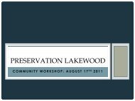 preservation in lakewood - City of Lakewood, Ohio
