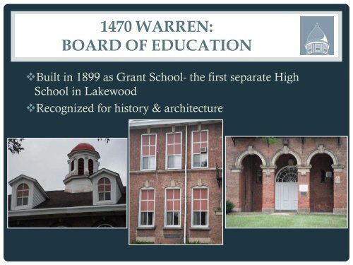 preservation in lakewood - City of Lakewood, Ohio