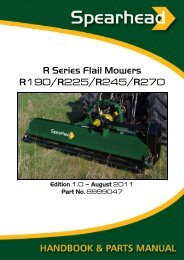 Spearhead Flail Mowers Handbook & Parts Manual