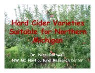 Hard Cider Varieties 2012 by Dr. Nikki Rothwell at ... - AgBioResearch