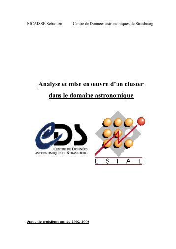 rapport de stage - Centre de DonnÃ©es astronomiques de Strasbourg