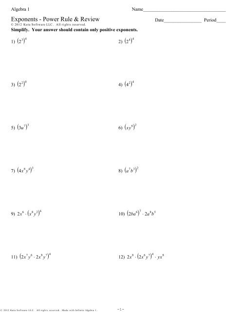 exponents power rule amp review ks ia1 spokane public schools