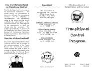 Transitional Control Program - Ohio Department of Rehabilitation ...