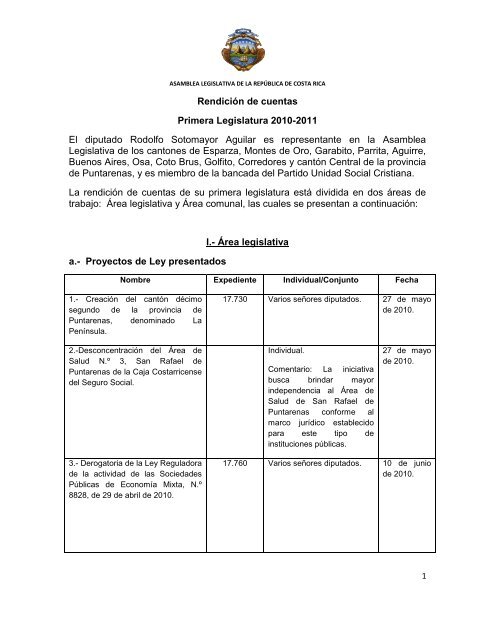 RendiciÃƒÂ³n de cuentas Sotomayor 2010-2011.pdf - Asamblea ...