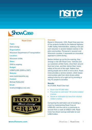 Road Crew FULL case study (PDF) - Consumer Focus