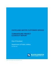 cleveland water customer service turnaround project closeout report