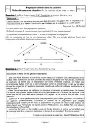 Fiche d'exercices chapitre 1 : La cuisine dans tous ses Ã©tats