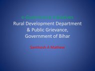 e-Governance Initiatives Rural Development ... - eGovReach