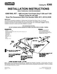 INSTALLATION INSTRUCTIONS - Draw-Tite