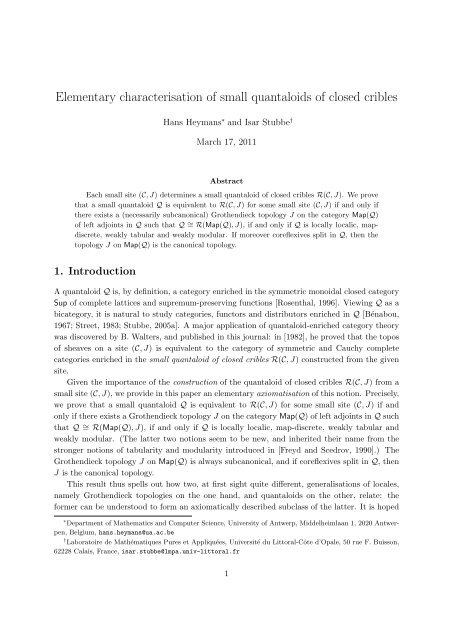 download pdf - LMPA - Université du Littoral Côte d'Opale