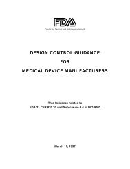 Design Control Guidance - Food and Drug Administration