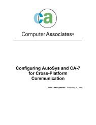 Configuring AutoSys and CA-7 for Cross-Platform ... - SupportConnect