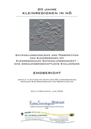 20 Jahre Kleinregionen in Niederösterreich - Raumordnung und ...