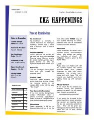 EKA HAPPENINGS - Explore Knowledge Academy