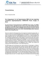 Pressemitteilung Akquisition FMW - EK Mittelstandsfinanzierungs AG