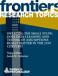 Sweating the Small Stuff: Does data cleaning and testing ... - Frontiers