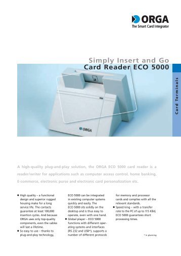 Simply Insert and Go Card Reader ECO 5000