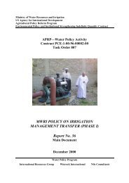 Report 36 MWRI Policy on Irrigation Management Transfer