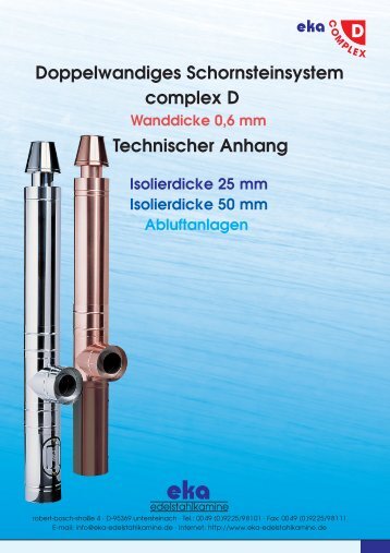 Technische Daten Doppelwandiges System eka complex D