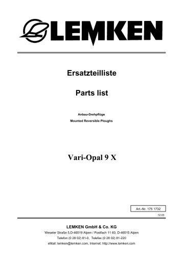 Vari-Opal 9 X - Lemken