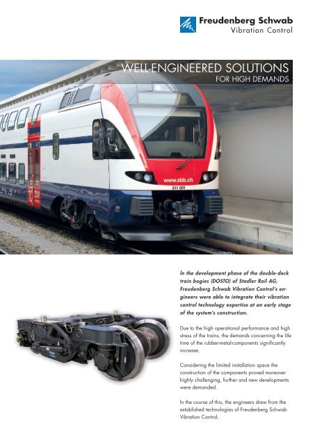 double-deck train bogies (DOSTO) - Freudenberg Schwab