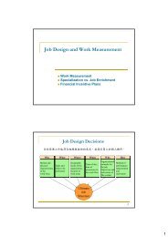 Job Design and Work Measurement