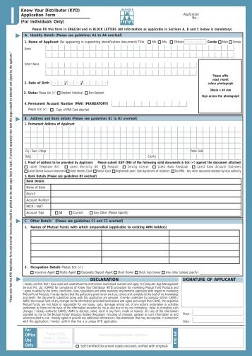 (KYD) Application Form - JP Morgan Asset Management