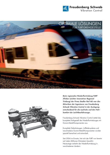 Niederflurtriebzug FLIRT - Freudenberg Schwab