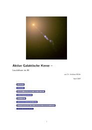 Aktive Galaktische Kerne Andreas MÃ¼ller - Wissenschaft Online
