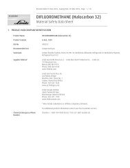 DIFLUOROMETHANE (Halocarbon 32) - (MSDS) - Linde Gases