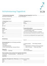 Aufnahmeantrag Tagesklinik