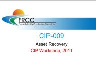 CIP-009-3 Lessons Learned and Asset Recovery
