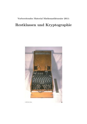 Restklassen und Kryptographie - Seminar fÃ¼r Mathematik und ihre ...