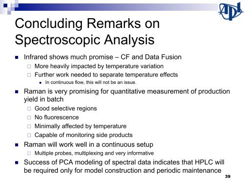 Control of Continuous Flow Chemical Reactors: - CPAC - University ...