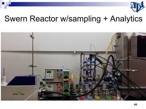 Control of Continuous Flow Chemical Reactors: - CPAC - University ...