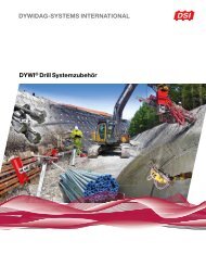 DYWIÂ® Drill SystemzubehÃ¶r - Dywidag Systems International GmbH