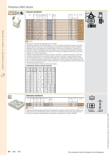 VBS | Systemy mocowania kabli i rur - systemy z ... - OBO Bettermann