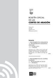 BOLETÍN OFICIAL DE LAS CORTES DE ARAGÓN